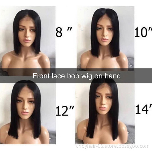 Fast Shipping 100% Natural Human Hair Wigs,8-16Inch Bob Wigs Human Hair Lace Front Wig,Remy Hair Wigs For Black Women